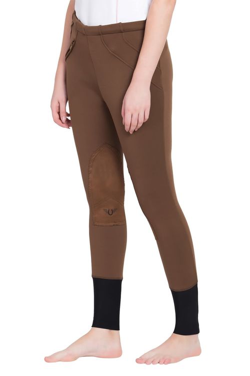 TuffRider Women's Unifleece Pull-On Winter Breeches - Chocolate