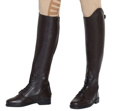 TuffRider Kids' Starter Back Zip Field Boots in Synthetic Leather - Mocha