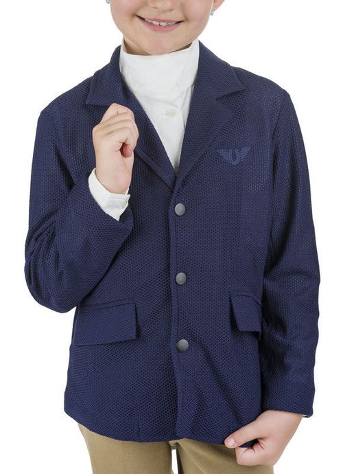 TuffRider Kids' EquiVent Lite Show Coat - Navy