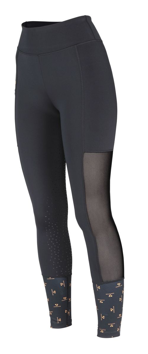 Shires Aubrion Women's Elstree Mesh Riding Tights - Black