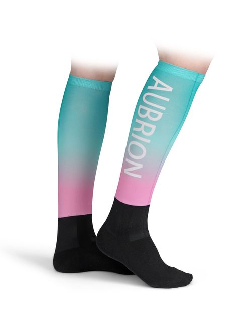 Shires Aubrion Kids' Windermere Socks - Mint/Pink