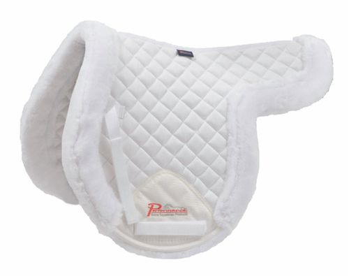 Shires ARMA Supafleece Rimmed Shaped Saddle Pad - White