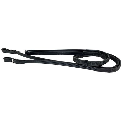 Nunn Finer Soft Grip Reins w/Hand Stops - Black