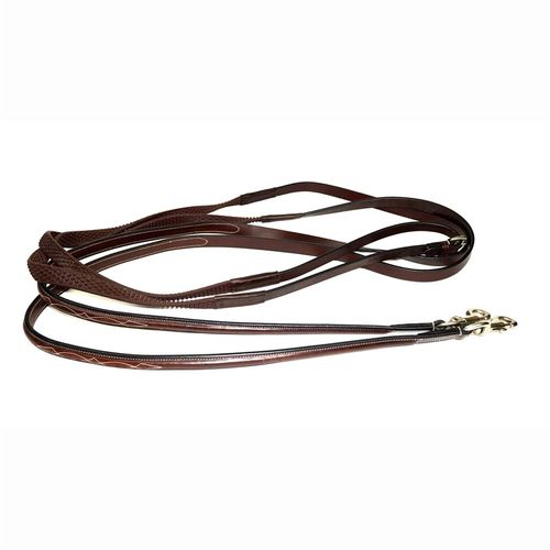 Nunn Finer Bella Donna Draw Reins Soft Grip - Brown