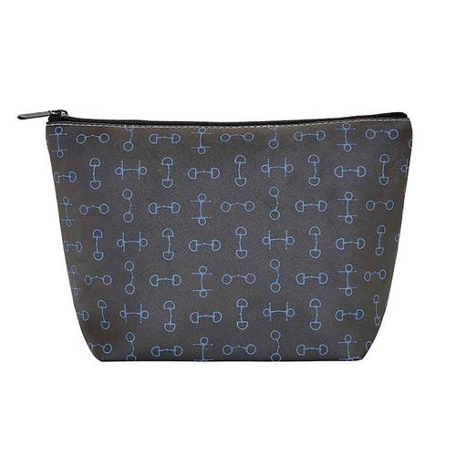 Kelley and Company Snaffle Bits Large Cosmetic Pouch - Black