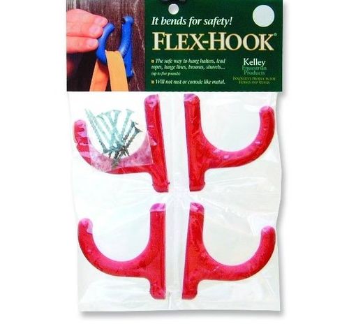 Kelley and Company Single Level Flex-Hooks 4 Pack - Red