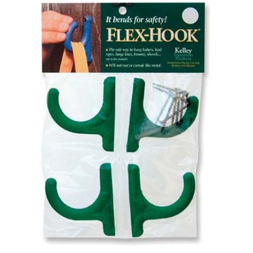 Kelley and Company Single Level Flex-Hooks 4 Pack - Forest Green