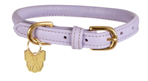 Digby & Fox Rolled Leather Dog Collar - Lilac