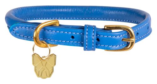 Digby & Fox Rolled Leather Dog Collar - Royal