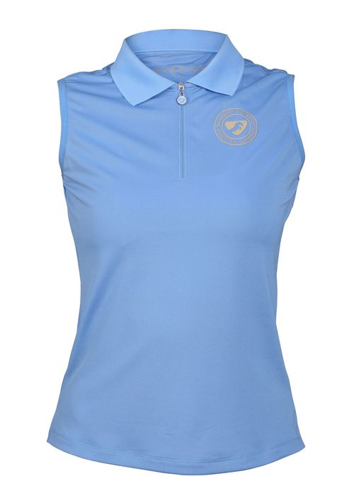 Shires Aubrion Women's Harrow Sleeveless Polo Shirt - Sky Blue