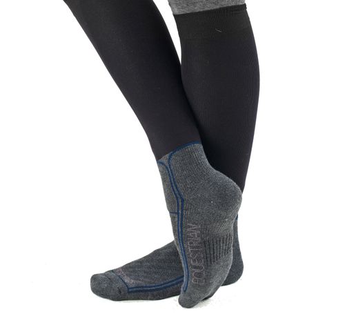 Ovation Elite Riders Boot Sock - Black/Grey