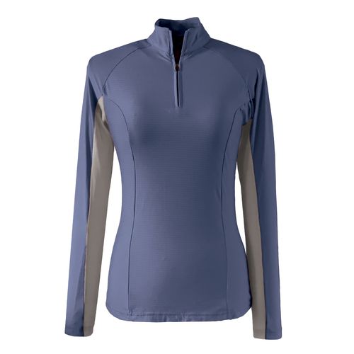 Ovation Women's Altitude Solid Sun Shirt - Navy/Grey