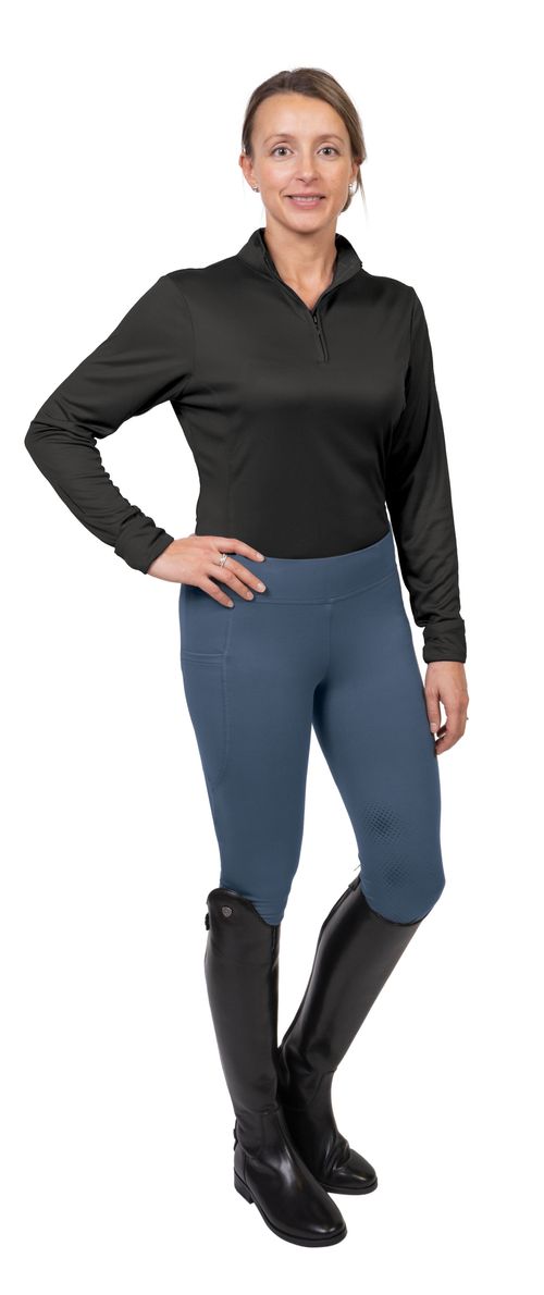 Ovation Women's Signature Knee Patch Flexion Tights - Indigo