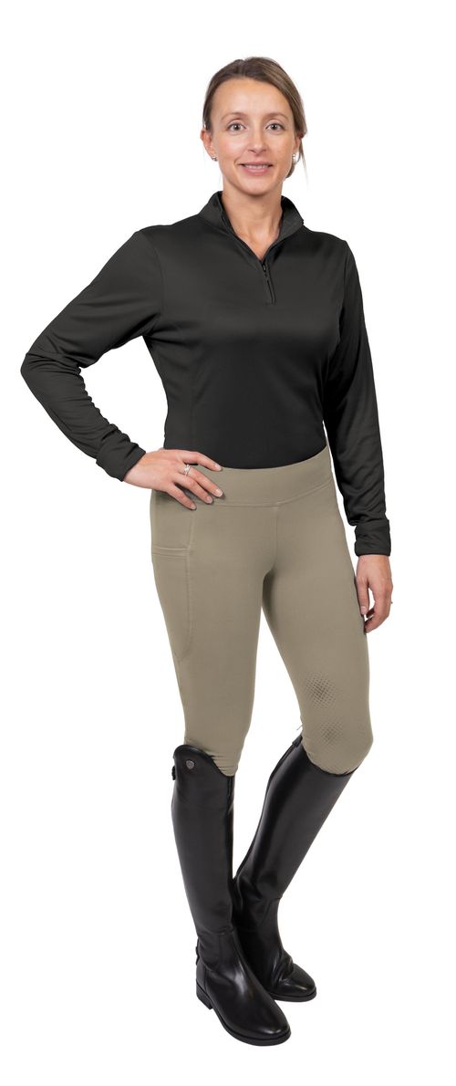 Ovation Women's Signature Knee Patch Flexion Tights - Sandstone