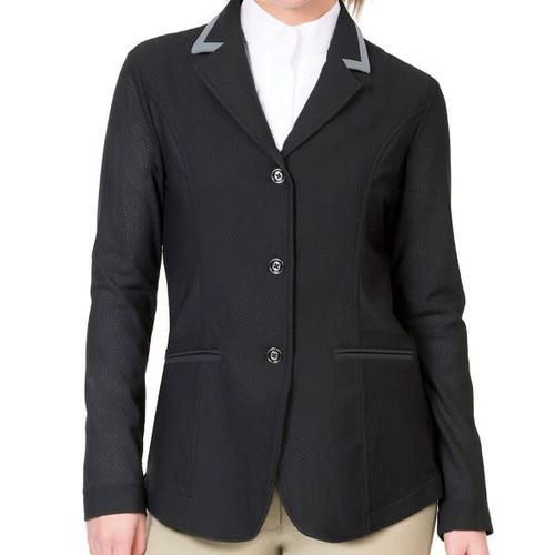 Ovation Women's Signature AirFlex Coat w/Contrast Collar - Black/Grey