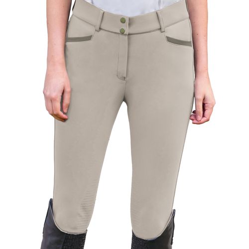 Ovation Women's Elegance Dynamic Knee Patch Breeches - Tan