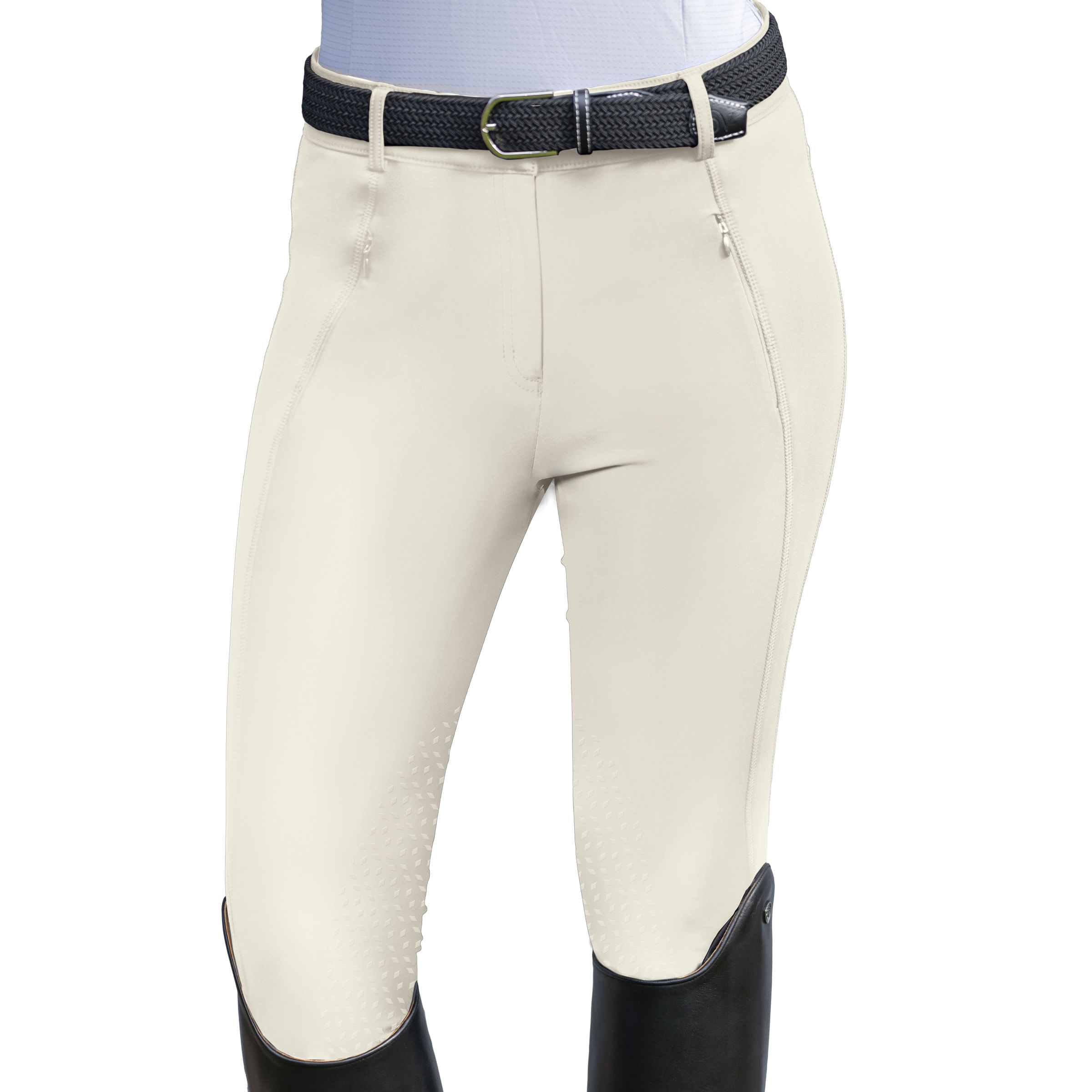 Inspire Knee Patch High Waist Navy Coolmax Breeches