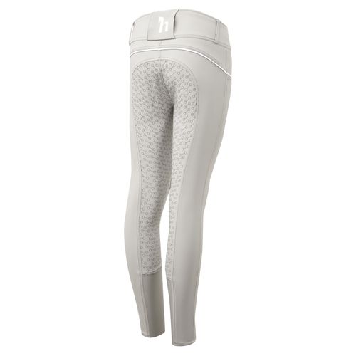 Horze Kids' Aubrey High Waist Breeches Silicone Full Seat - Alloy Grey