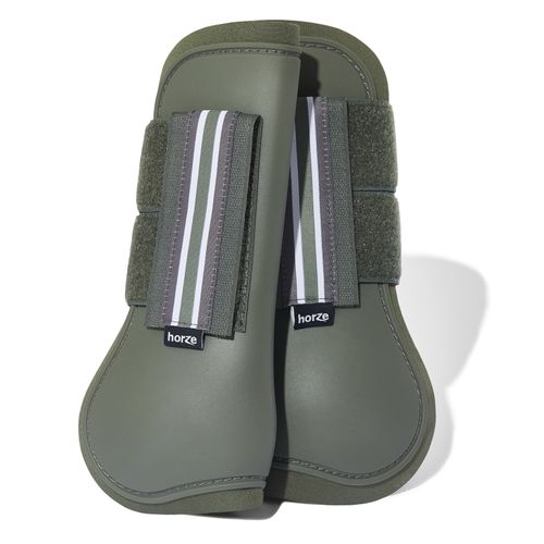 Horze Adepto Tendon Boots - Beetle Khaki Green