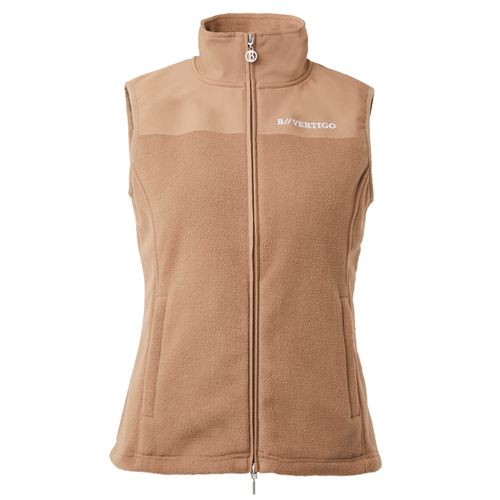 B Vertigo Women's Caroline Fleece Vest - Tiger's Eye Brown