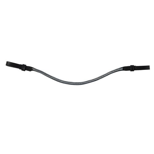 Horze Munich Curved Browband w/Crystals - Reflecting Pond