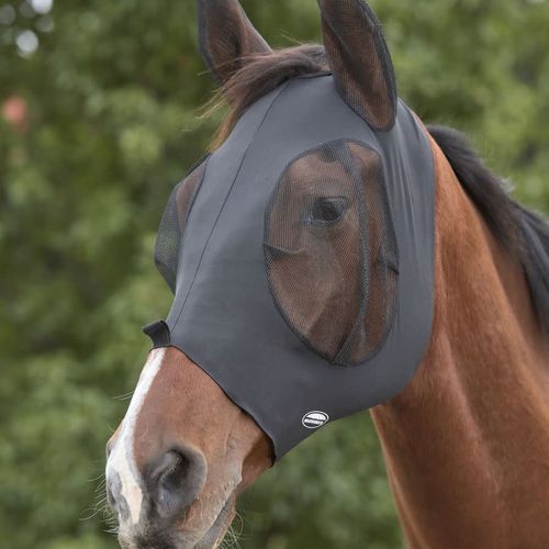 Weatherbeeta Deluxe Stretch Bug Eye Saver w/Ears - Black/Black