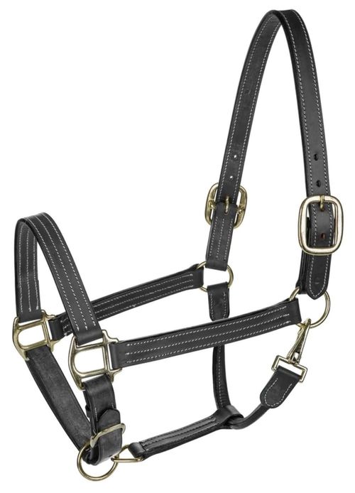 Henri de Rivel Triple Stitched Halter - Black
