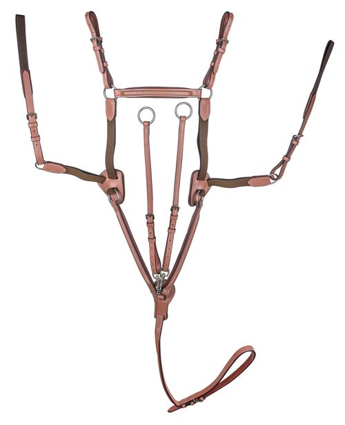 Henri de Rivel Laureate Raised Fancy Stitched 5 Point Breastplate w/Running Attachment - Oakbark