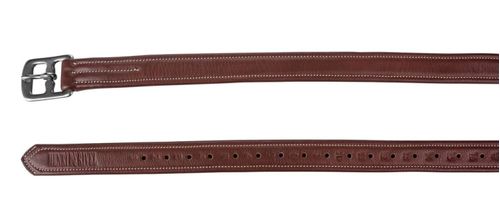 Henri de Rivel Laureate Triple Covered Stirrup Leathers w/Flat Buckles - Oakbark