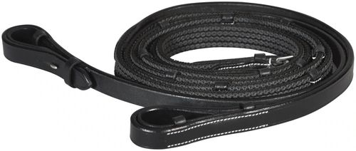 Henri de Rivel Pro Rubber Lined Web Reins - Black