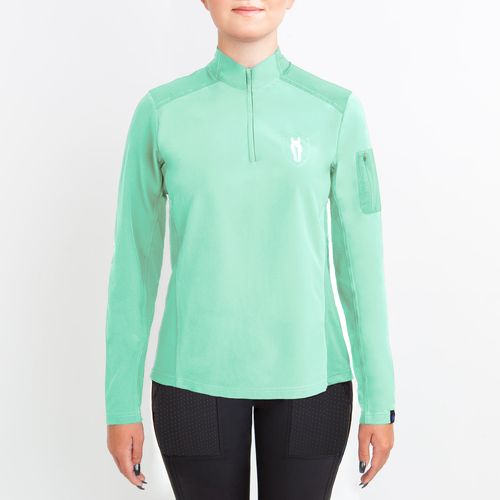 Horseware Women's Thea Tech Quarter Zip Fleece - Fig/Rio Red Horseware Women's Thea Tech Quarter Zip Fleece - Fig/Rio Red