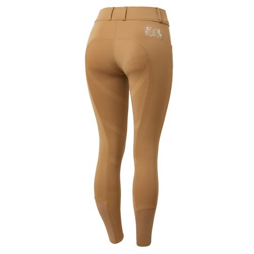 B Vertigo Women's Meghan Silicone Full Seat Breeches - Tiger's Eye Brown