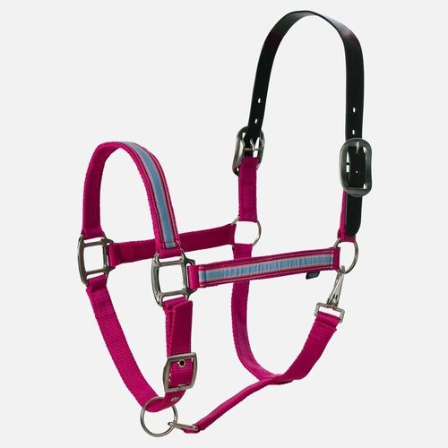 Equinavia Pegasus Ribbon Breakaway Halter - Pink/Blue Preppy Stripe