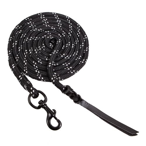 Blocker 12' Lead Rope w/Popper - Black/Silver