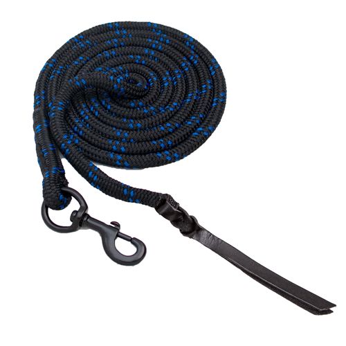 Blocker 12' Lead Rope w/Popper - Black/Blue