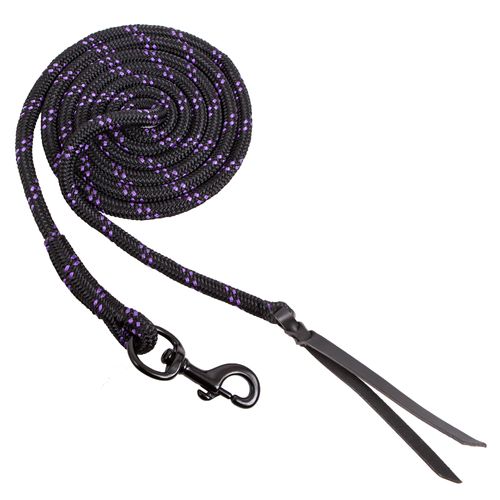 Blocker 12' Lead Rope w/Popper - Black/Purple