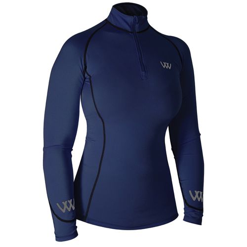 Woof Wear Women's Performance Quarter Zip Riding Shirt - Navy