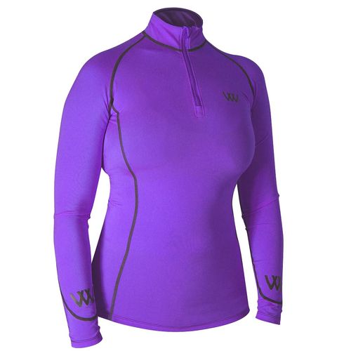 Woof Wear Women's Performance Quarter Zip Riding Shirt - Violet