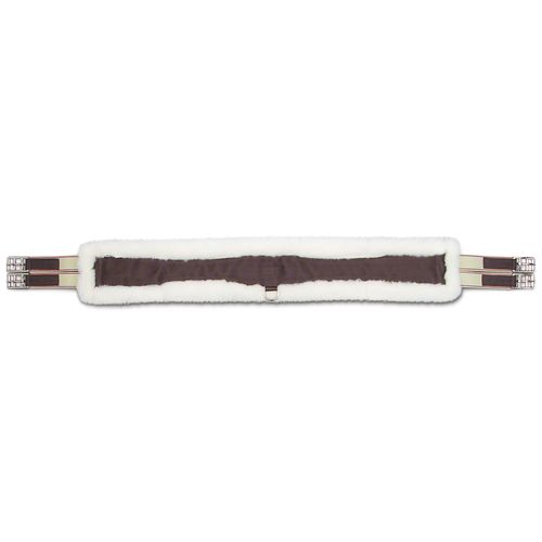WoolBack Contoured Girth w/Double Elastic - Brown/Natural