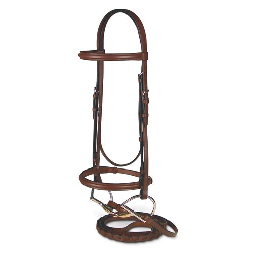 Passport Square Raised Bridle - Mahogany