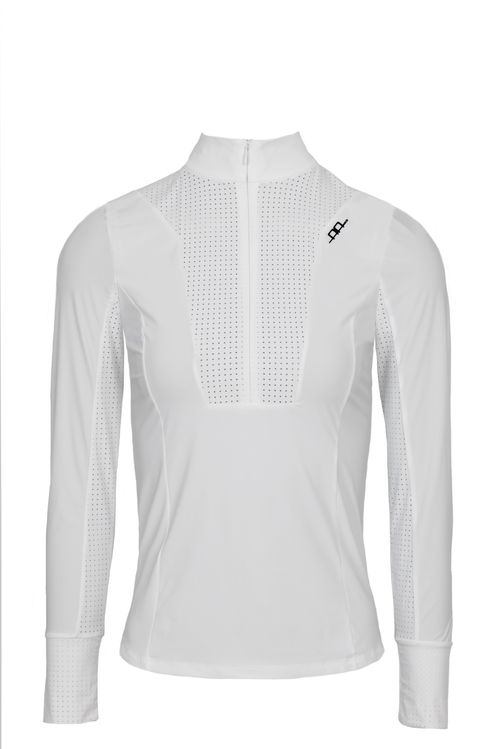 Alessandro Albanese Women's Vilamora Long Sleeve Zip Competition Shirt - White