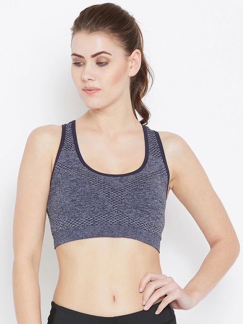 TuffRider Women's EquiCool Low-Cut Scoop Neck Sports Bra - Navy