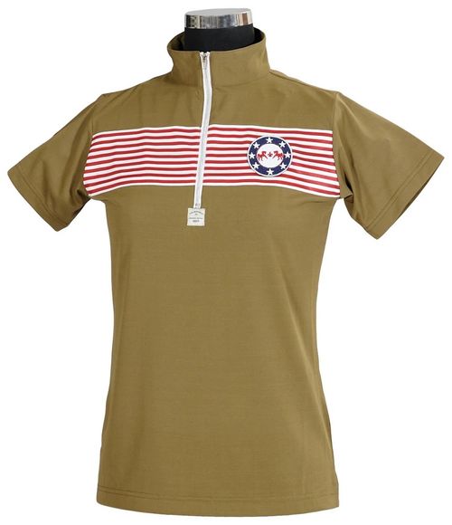 Equine Couture Women's Patriot Short Sleeve Polo - Military Olive