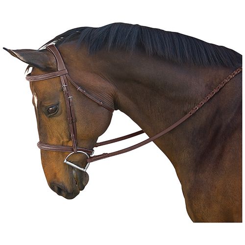 M. Toulouse Camden Snaffle Hunter Bridle - Chocolate