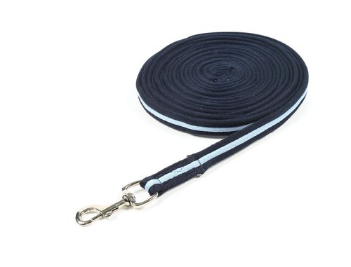 Shires Soft Feel 26ft Lunge Line - Navy/Cambridge