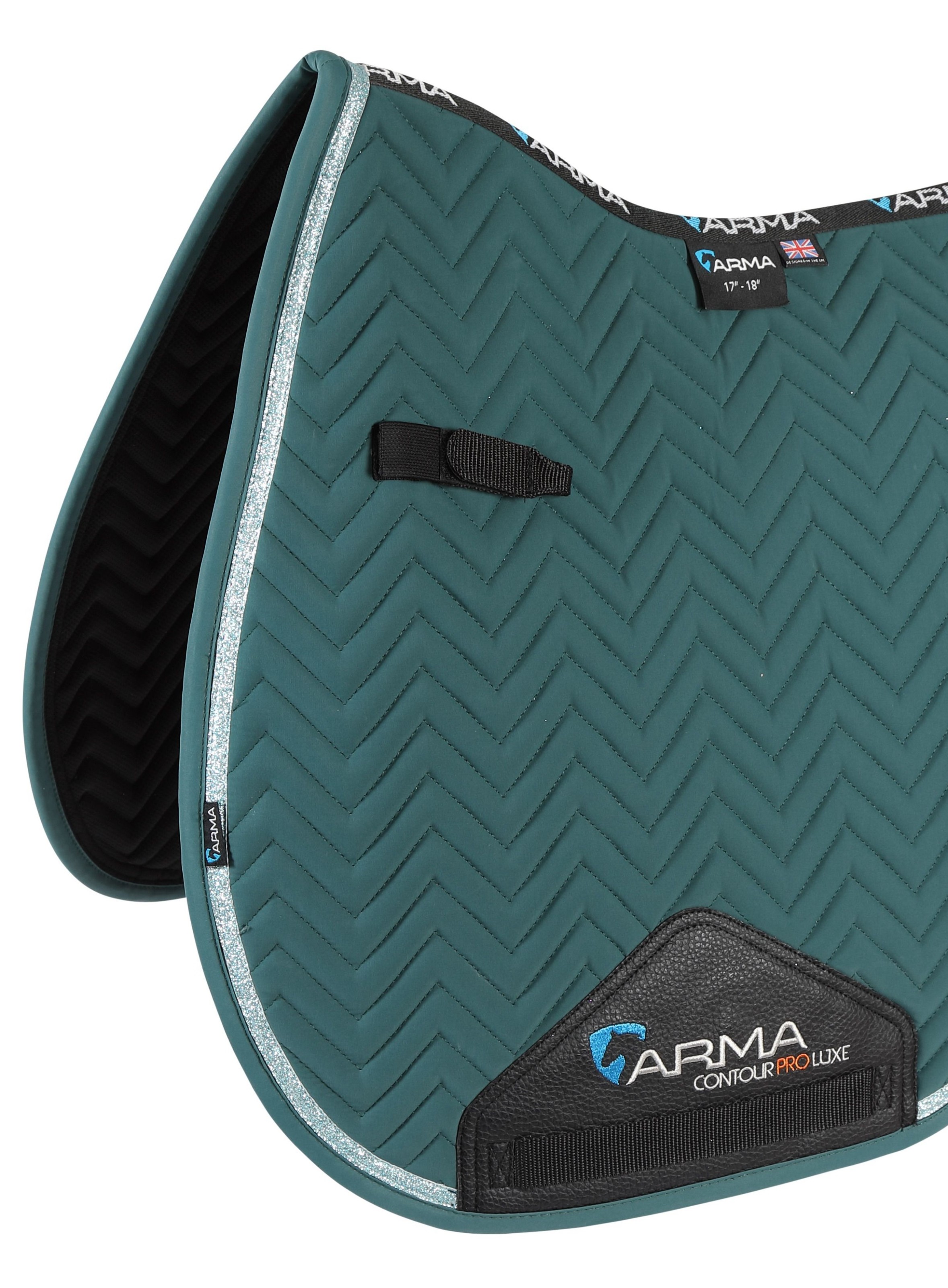 shires-arma-glitter-trim-dressage-saddle-pad-green-arma-5289d-green