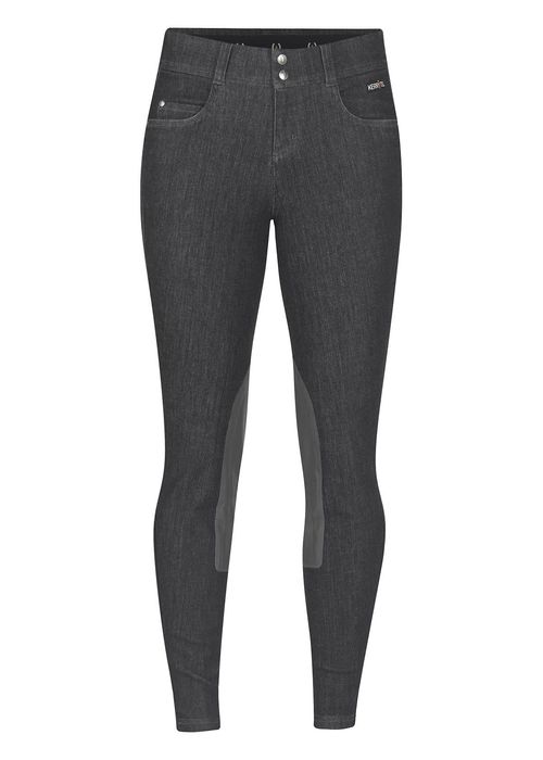 Kerrits Women's Stretch Denim Knee Patch Breeches - Charcoal