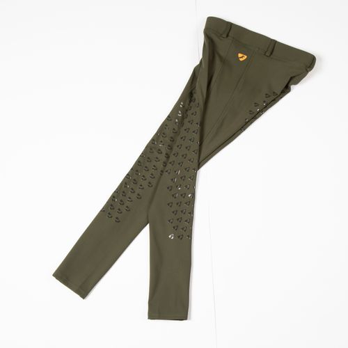 Shires Aubrion Kids' Albany Full Seat Riding Tights - Deep Green