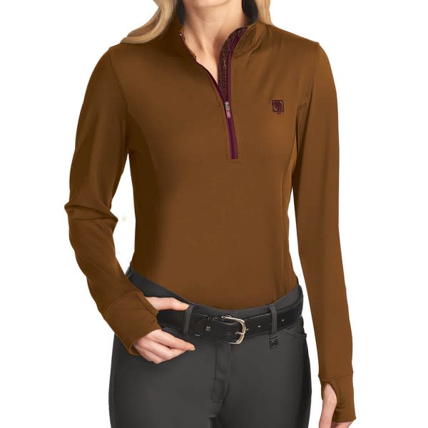 Free Country Half-Zip Long-Sleeve Sunshirt for Ladies