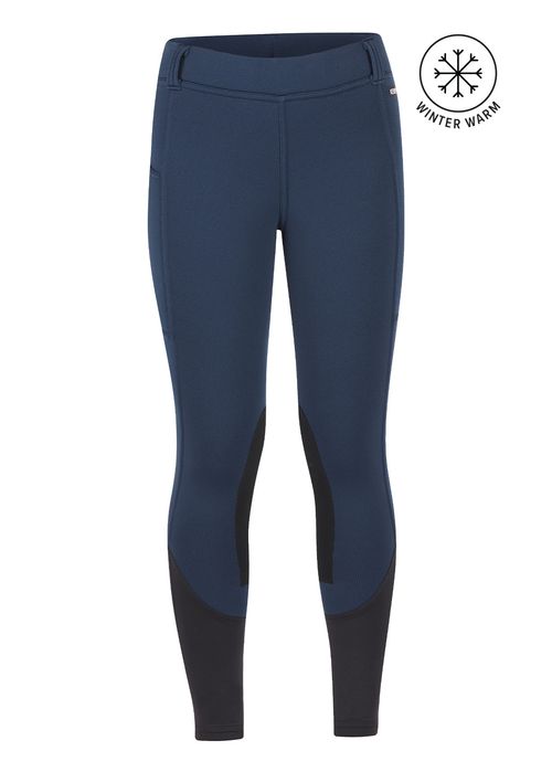Kerrits Kids' Sit Tight Wind Pro Knee Patch Tights - Admiral